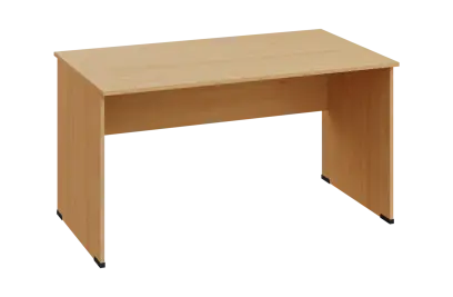 EPL 18 - 14 stůl kancelářský, dřevěná podnož, deska 18 mm, široký 1400 mm, javor horský